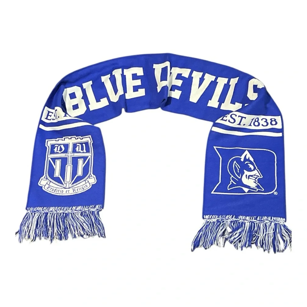 Duke University Blue Devils Double Sided Striped Winter Scarf.